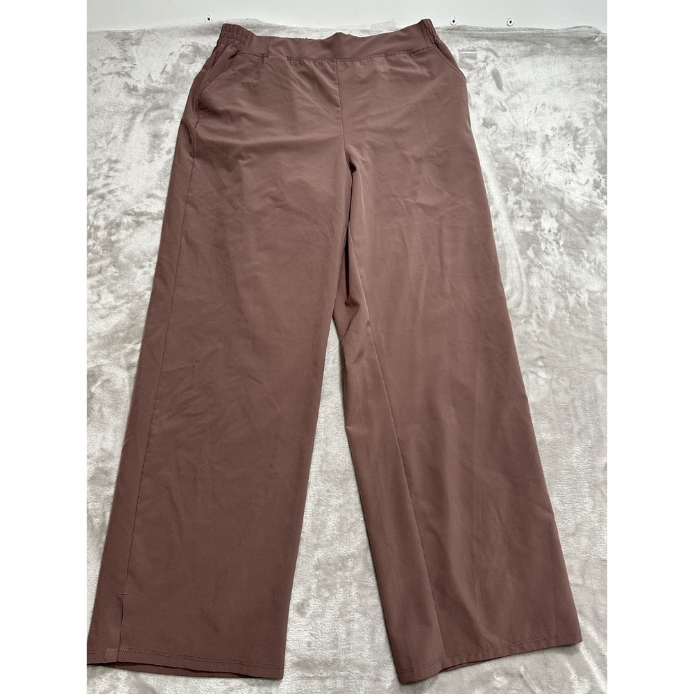 All In Motion Pants Women's Size Large Mauve Pull On Wide Straight Elastic Waist